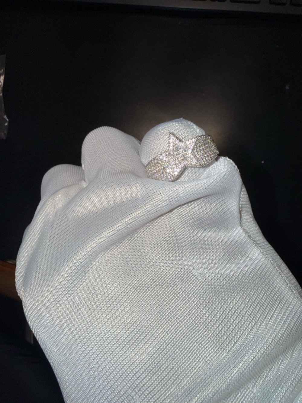 925 Sterling Silver 3 ct Moissanite Star Ring